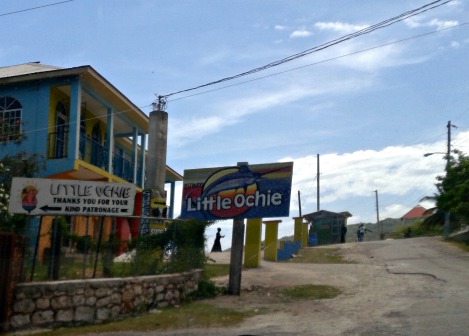 Entrance to Little Ochie Beach Restaurant Manchester Jamaica